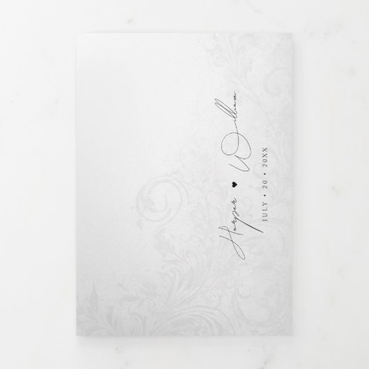 ヴィンテージインスパイア演劇三つ結婚折 三つ折り招待状 (カバー)