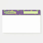 ヴィンテージインスパイア紫と緑のフローラ ポストイット (正面)