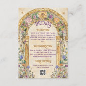 ヴィンテージインスパイア結婚アールヌーボー詳細 エンクロージャーカード (正面)