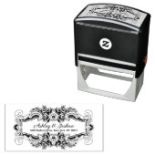 ヴィンテージインスパイア装飾フローラ差出人住所 セルフインキングスタンプ (インサイチュ)