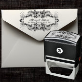 ヴィンテージインスパイア装飾フローラ差出人住所 セルフインキングスタンプ