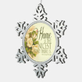 ヴィンテージインスパイア装飾品 スノーフレークピューターオーナメント (右)