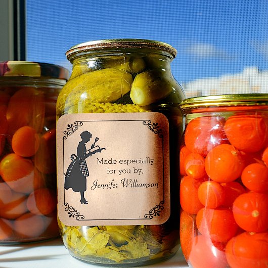 ヴィンテージインスパイア製ラベルシール スクエアシール