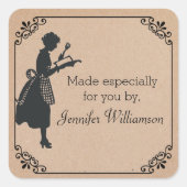 ヴィンテージインスパイア製ラベルシール スクエアシール (正面)