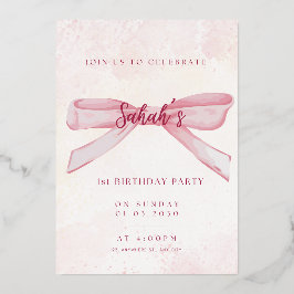 ヴィンテージインスパイア誕生日招待状 | エレガントと 箔招待状