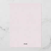 ヴィンテージインスパイア誕生日招待状 | エレガントと 箔招待状 (裏面)