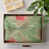 ヴィンテージインスパイア象と赤いケシのデコペ 薄葉紙 (ギフト)