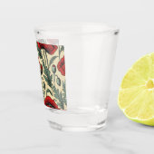 ヴィンテージインスパイア赤ケシ柄 ショットグラス (右)