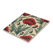 ヴィンテージインスパイア赤ケシ柄 タイル (側面)