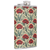 ヴィンテージインスパイア赤ケシ柄 フラスク (右)