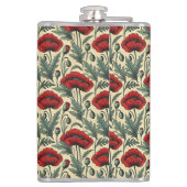 ヴィンテージインスパイア赤ケシ柄 フラスク (裏面)