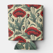 ヴィンテージインスパイア赤ケシ柄 缶クーラー (裏面)