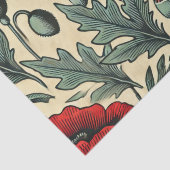 ヴィンテージインスパイア赤ケシ柄 薄葉紙 (詳細)