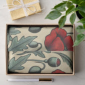 ヴィンテージインスパイア赤ケシ柄 薄葉紙 (ギフト)