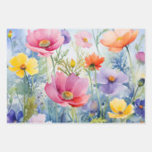 ヴィンテージインスパイア野の花 ラッピングペーパーシート (正面)