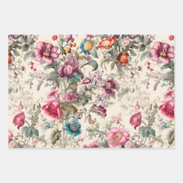 ヴィンテージインスパイア野の花 ラッピングペーパーシート