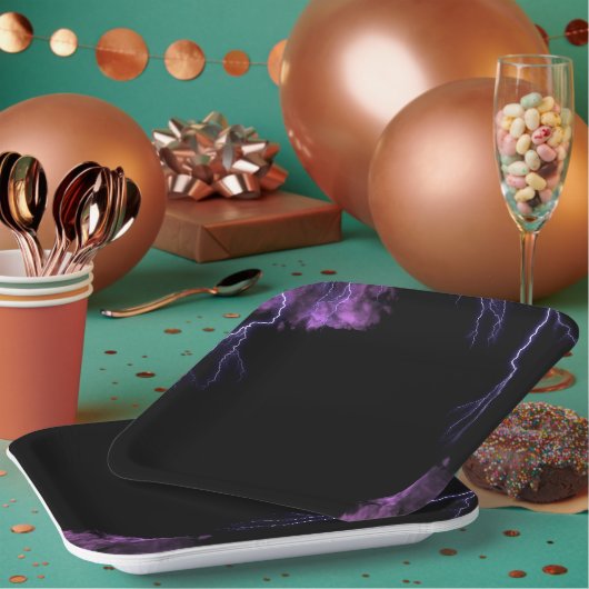 ヴィンテージインスパイア9"平方紙プレート ペーパープレート (複数)