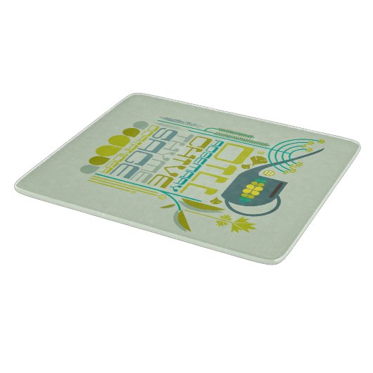 ヴィンテージインスパイア，キッチンガーデン，ハーブ， カッティングボード (角)