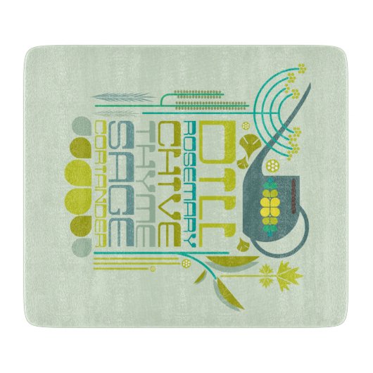 ヴィンテージインスパイア、キッチンガーデン、板を切る。 カッティングボード (正面)