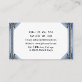 ヴィンテージインスパイアPhD学生ビジネス用カード 名刺 (裏面)