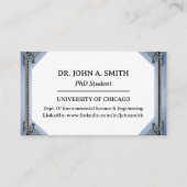 ヴィンテージインスパイアPhD学生ビジネス用カード 名刺 (正面)