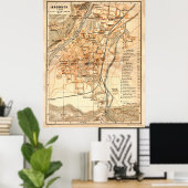 ヴィンテージインスブルックオーストリアの地図（1922年） ポスター (ホームオフィス)