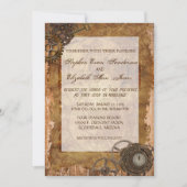 ヴィンテージインダストリアル スチームパンク ウェディング 招待状 (正面)