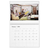 ヴィンテージインテリアデザインホーム1915 カレンダー (2月 2026)