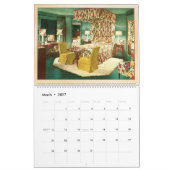 ヴィンテージインテリアデザイン – 1940sホーム –  カレンダー (3月 2027)