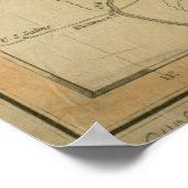 ヴィンテージインディアナの地図（1817年） ポスター (角)