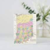 ヴィンテージインディアナの地図（1827年） ポストカード (スタンド正面)