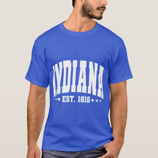 ヴィンテージインディアナシャツUSA愛国ギフトゲーム用 Tシャツ (正面)