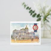 ヴィンテージインディアナステートハウス/キャピトルwithシール ポストカード (スタンド正面)