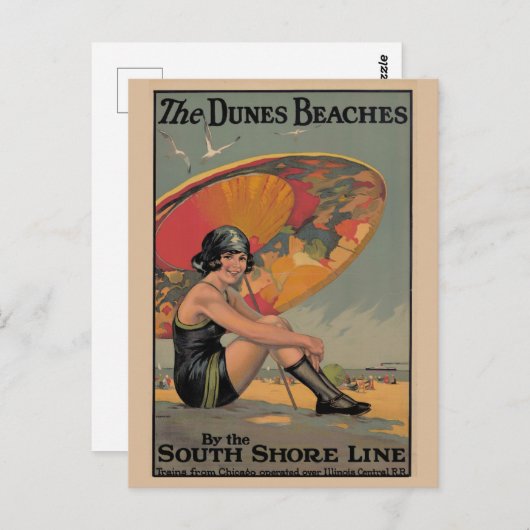 ヴィンテージインディアナデュネス州パークトラベル ポストカード (正面/裏面)