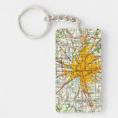 ヴィンテージインディアナポリスの地図 キーホルダー (正面)