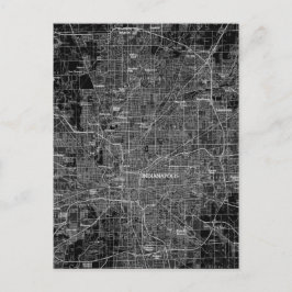 ヴィンテージインディアナポリスの地図 ポストカード