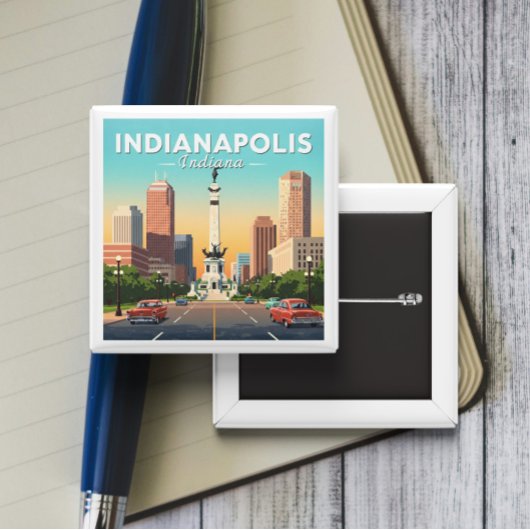 ヴィンテージインディアナポリス 缶バッジ