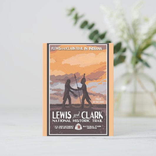 ヴィンテージインディアナ国立歴史道旅行 ポストカード (スタンド正面)