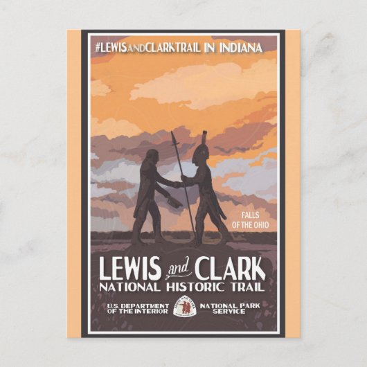 ヴィンテージインディアナ国立歴史道旅行 ポストカード (正面)