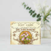 ヴィンテージインディアナ州フラワーポストカード ポストカード (スタンド正面)