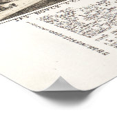 ヴィンテージインディアナ州地図(1884) ポスター (角)