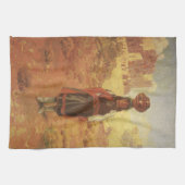 ヴィンテージインディアンウォーターキャリアバイEWロリンズ キッチンタオル (横)