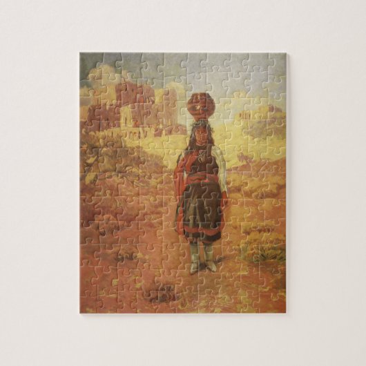 ヴィンテージインディアンウォーターキャリアバイEWロリンズ ジグソーパズル (縦)