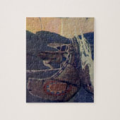 ヴィンテージインディアンカヌパドリングサンクラシック ジグソーパズル (縦)