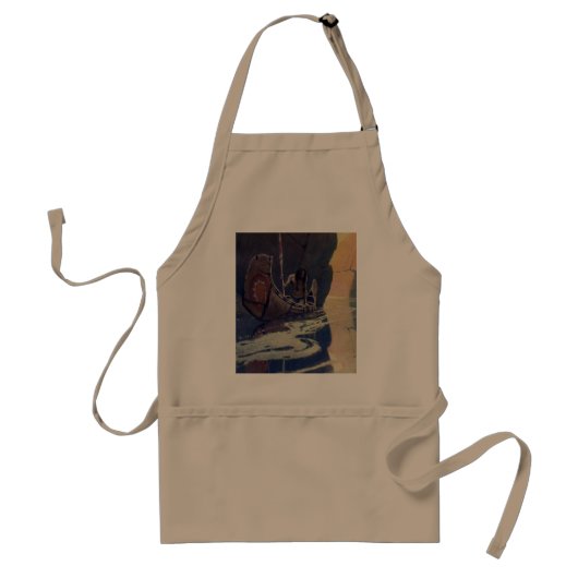 ヴィンテージインディアンカヌパドリングサンクラシック スタンダードエプロン (正面)