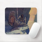 ヴィンテージインディアンカヌパドリングサンクラシック マウスパッド (マウス)