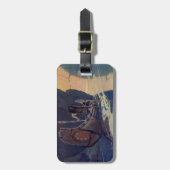 ヴィンテージインディアンカヌパドリングサンクラシック ラゲッジタグ (正面縦)