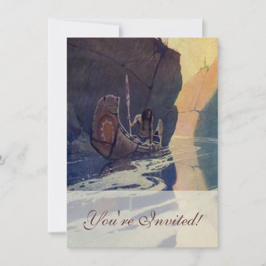 ヴィンテージインディアンカヌパドリングサンクラシック 招待状 (正面)