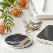 ヴィンテージインディアンカヌーパドリングサンシンボル キーホルダー (側面)