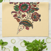 ヴィンテージインディアンコットンチンツ生地 キッチンタオル (折り畳み)